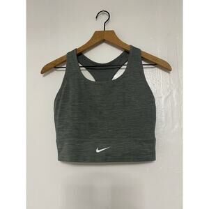 NIKE RACER BACK SPORTS BRA Heathered Gray Size Large